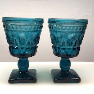 Pair (2) Indiana Glass Colony Park Lane 1970s vtg